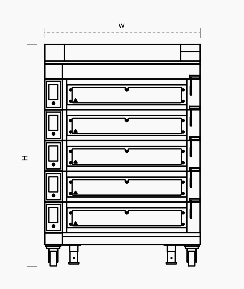 InnoBC Oven 8 trays 5 tiers floor plan images